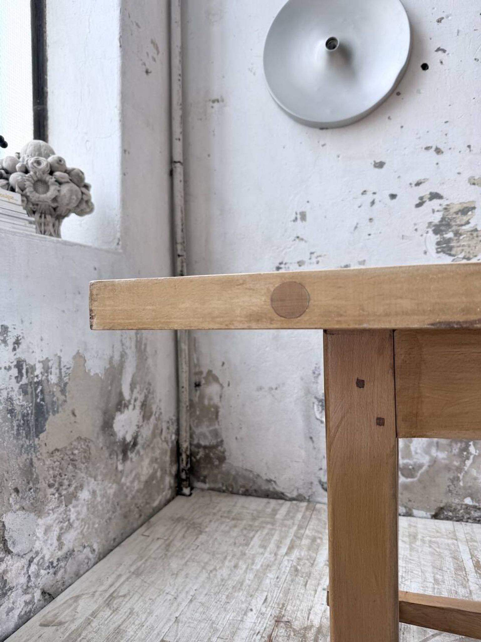 Table mobilier montagne 1950 hêtre massif