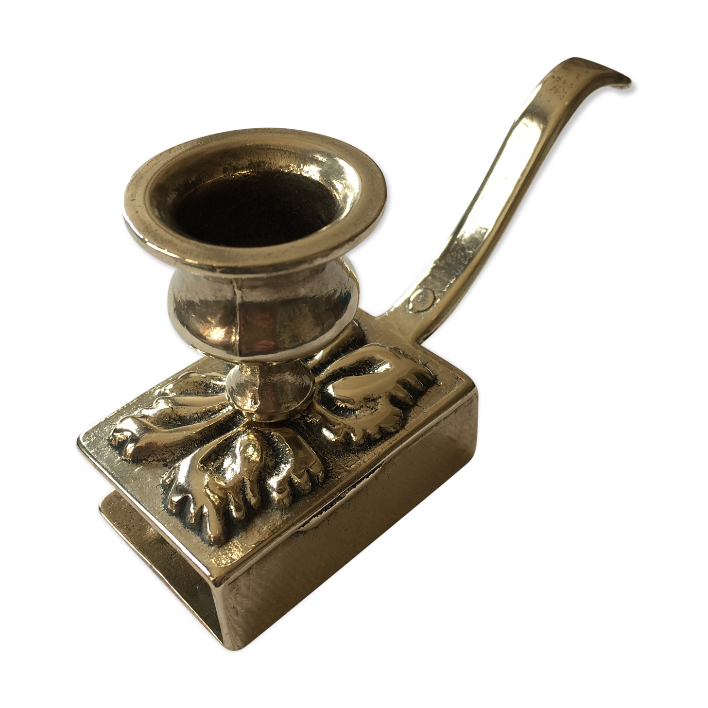 Former candlestick table edge brass