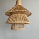 Suspension ou luminaire en rotin en forme de lanterne asiatique