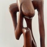 Wooden sculpture the Thinker