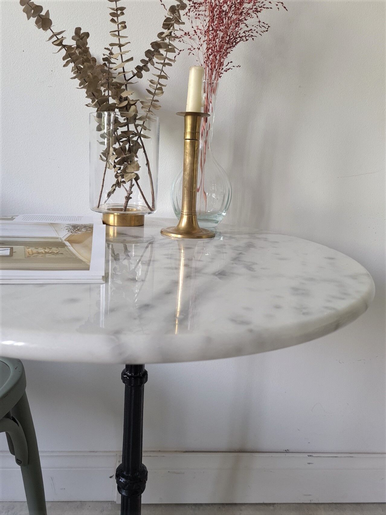 Table bistrot marbre
