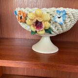 Braided earthenware cut and vintage slip