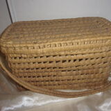 Braided palm basket
