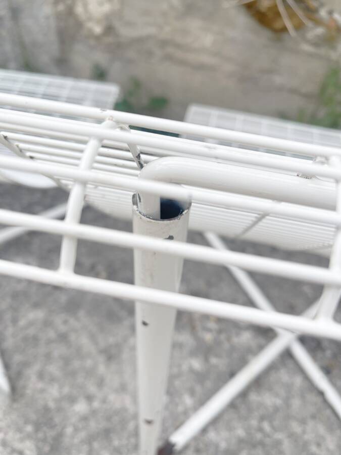 Pair of wire armchairs, 1980s