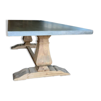 Monastery table with zinc top