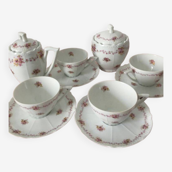 Service à café en porcelaine fine estampillé Limoges Chapus Frères, Service Perle