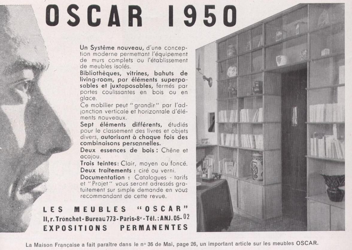 Oscar oak bookcase early 1950s