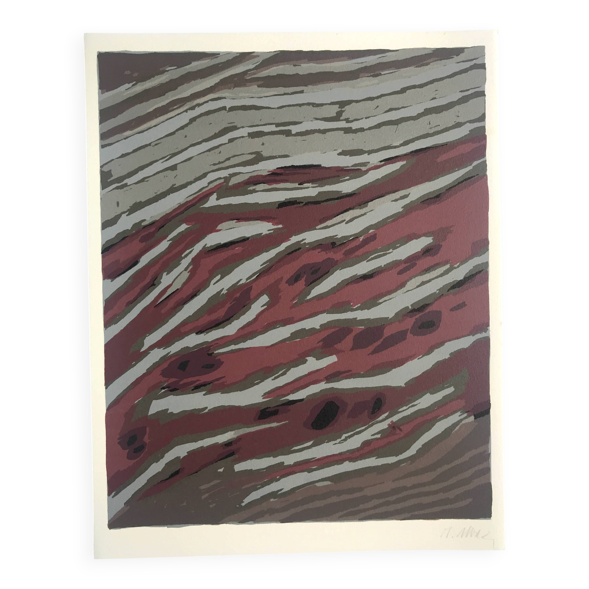 Raoul UBAC, The Earth II, 1978: Original lithograph signed in pencil.