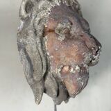 Sculpture en terre cuite, cache-boulin, élément de façade XIXème siècle