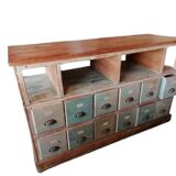 Old workshop furniture, central island