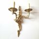 Pair of wall lamp in gilded bronze XXth style Louis XV France