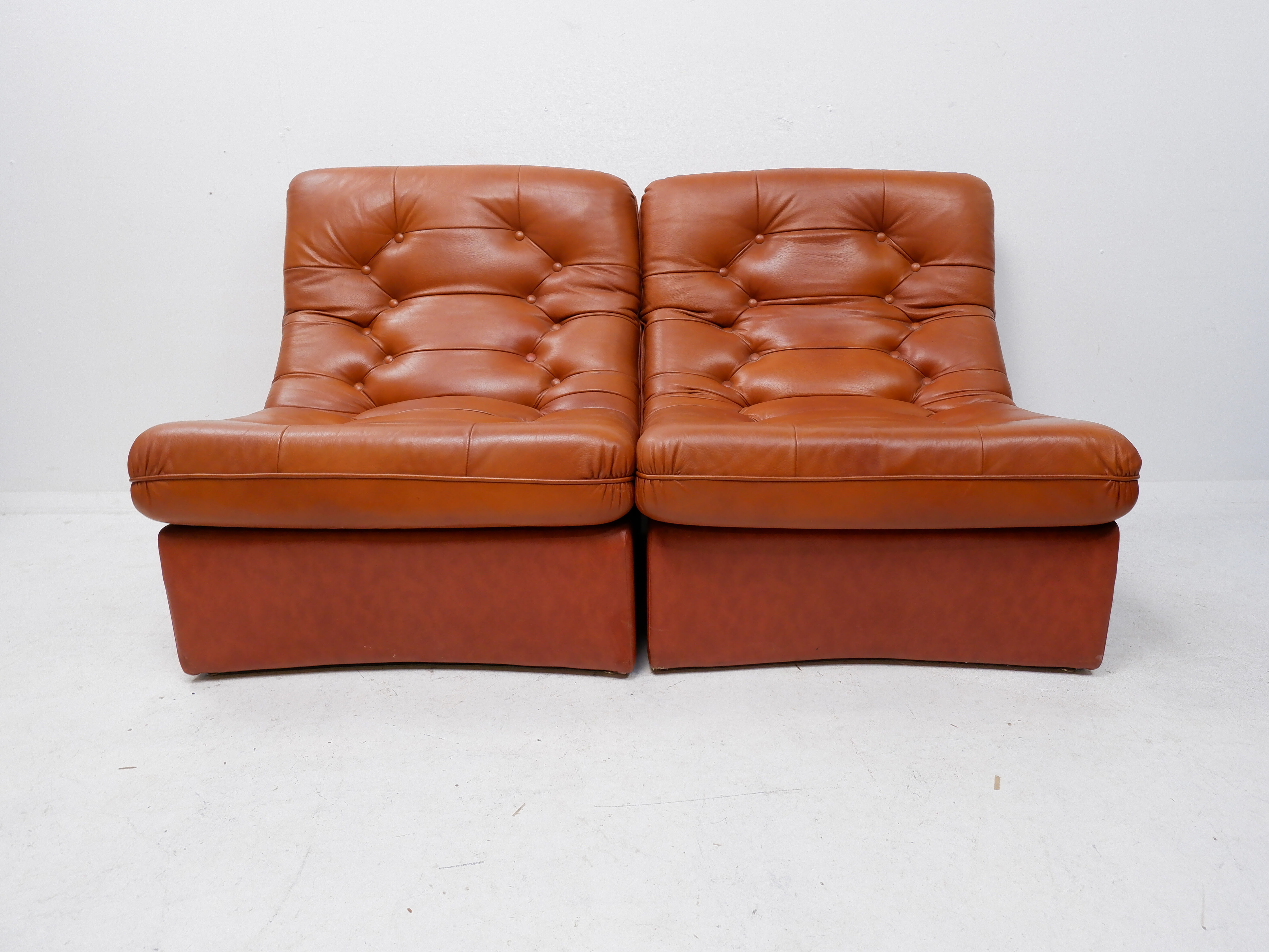 Vintage leather sofa 1970s