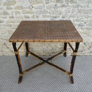 Bamboo and rattan table from the Perret & Vibert house, late 19th century.