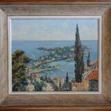 Marine, oil painting of Saint-Jean-Cap-Ferrat, signed H. E. BARGIN, 71 x 63 cm