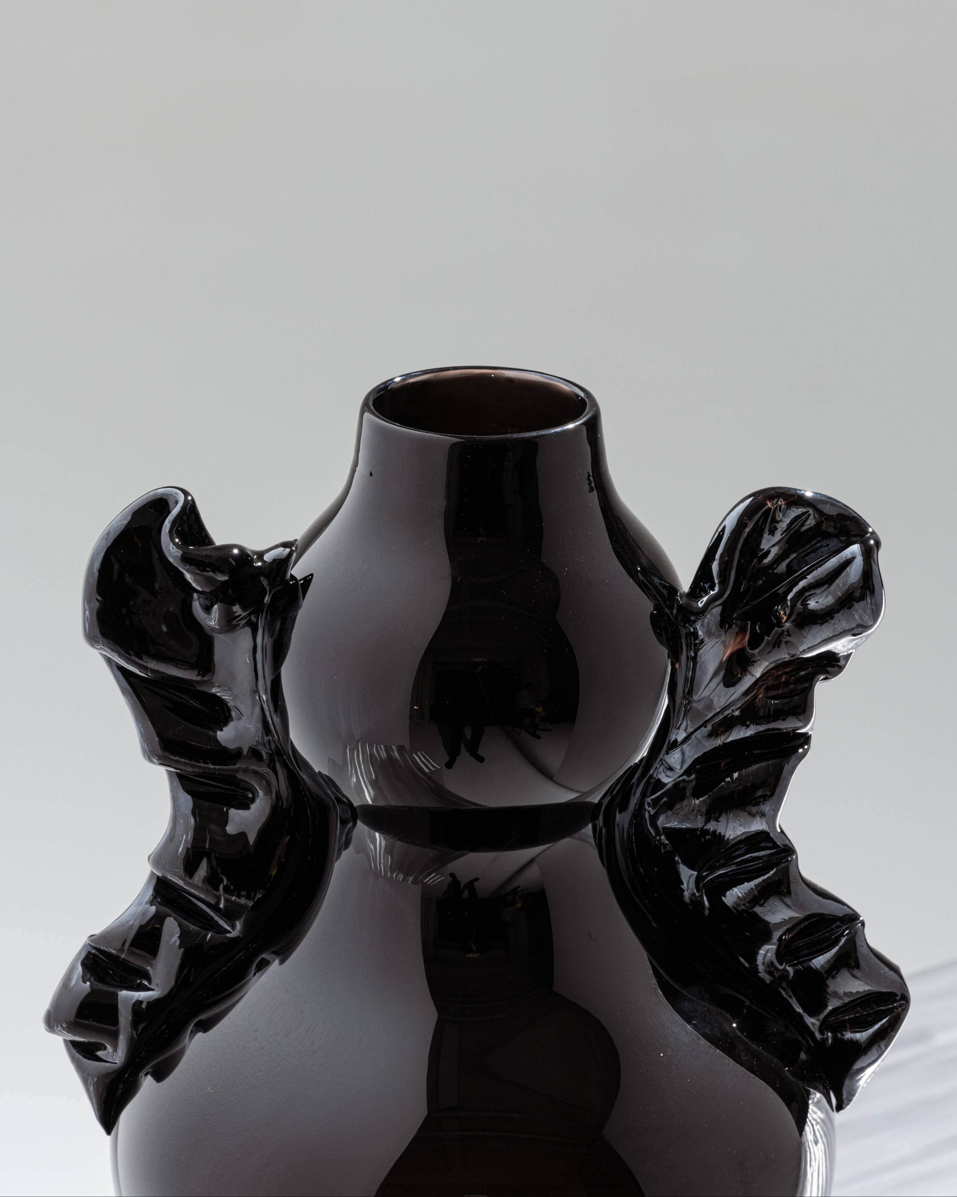 Vase Piscis couture noir