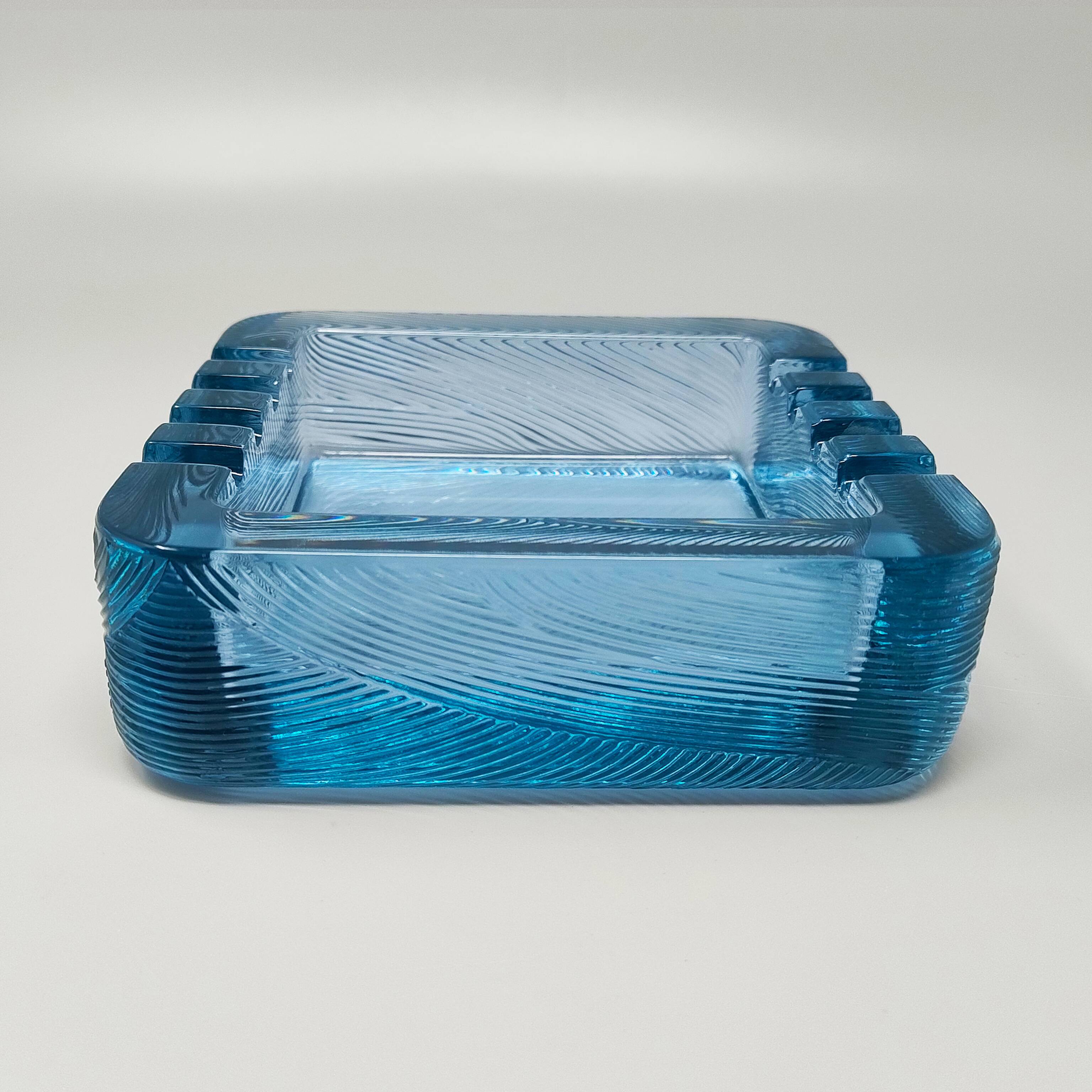 1970s Blue Ashtray by Sergio Asti for Arnolfo di Cambio. Made in Italy