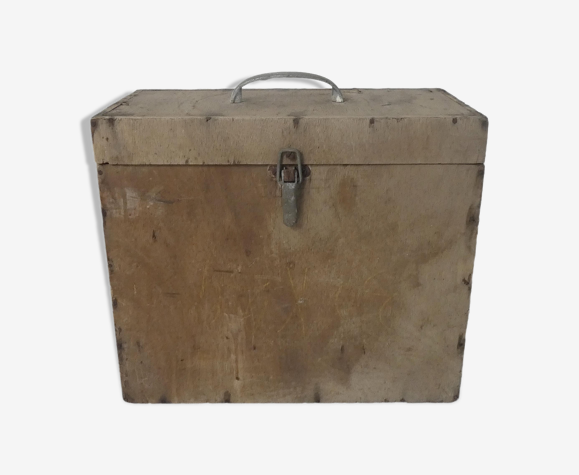 Coffre à outils en bois marine