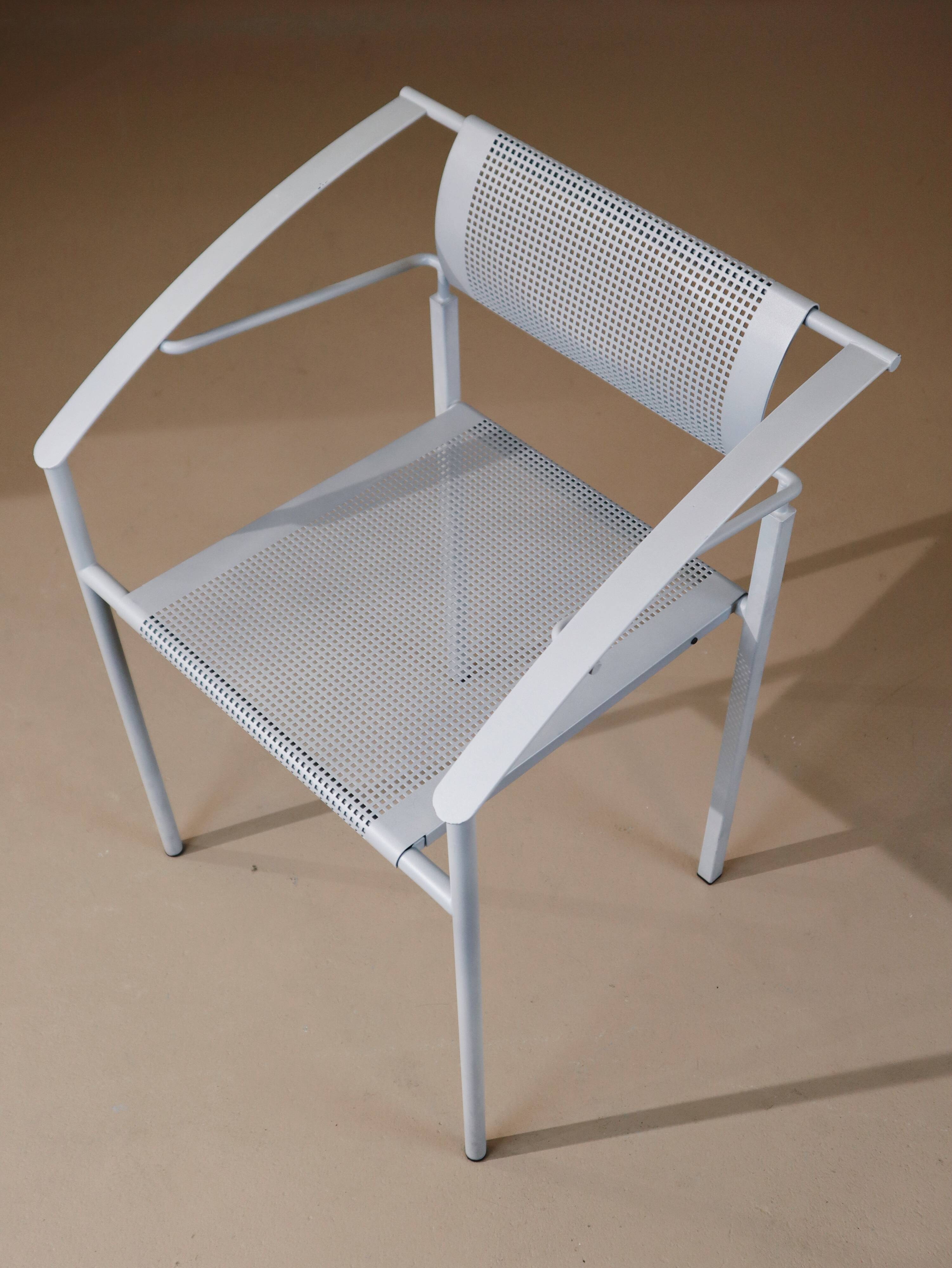 Fauteuils vintage en métal 'Carrè VI' par Fly Line Italie années 1990