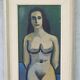 Nude, Swedish Modern Signed Painting, 1960s, Oil on Canvas, Framed