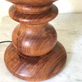 Turned wooden lamp 56cm