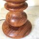 Turned wooden lamp 56cm