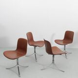 Set of 4 Scandinavian chairs model PK9 original edition K. Christiansen