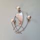 Vintage chrome metal wall light, 70s