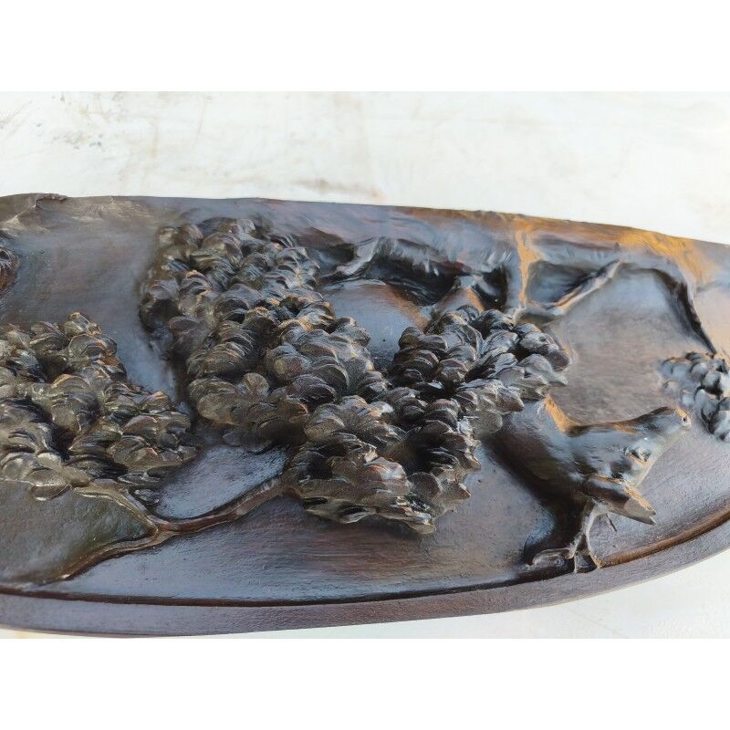 Dark oak relief sculpture 19th century