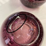 Paire de cendriers verre bullé Biot