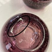 Pair of bubble glass ashtrays