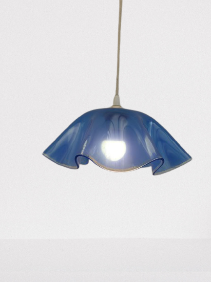 1950 blue glass hanging