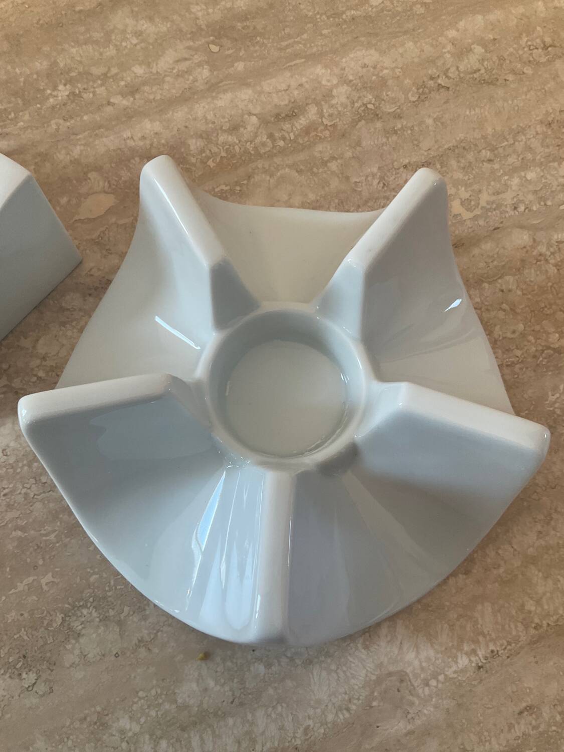 Trio of Arzberg Germany porcelain candle holders