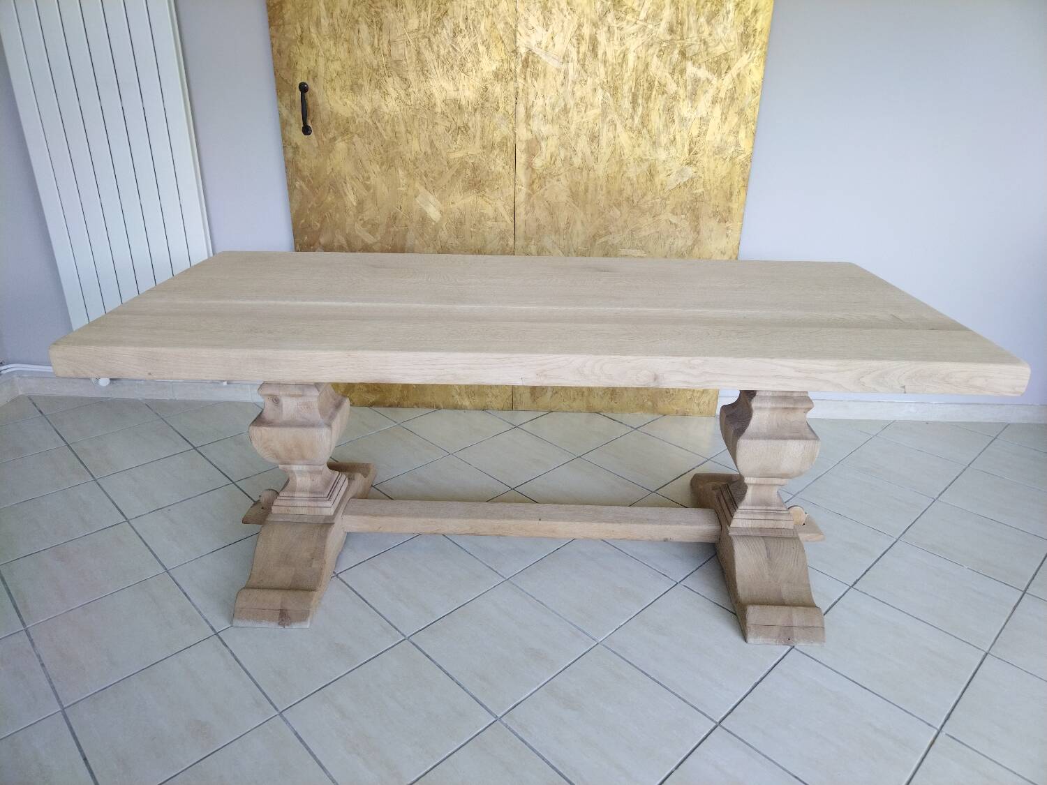 Renovated oak monastery table