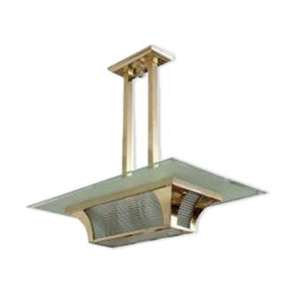 Brass art deco Atelier Petitot ceiling light