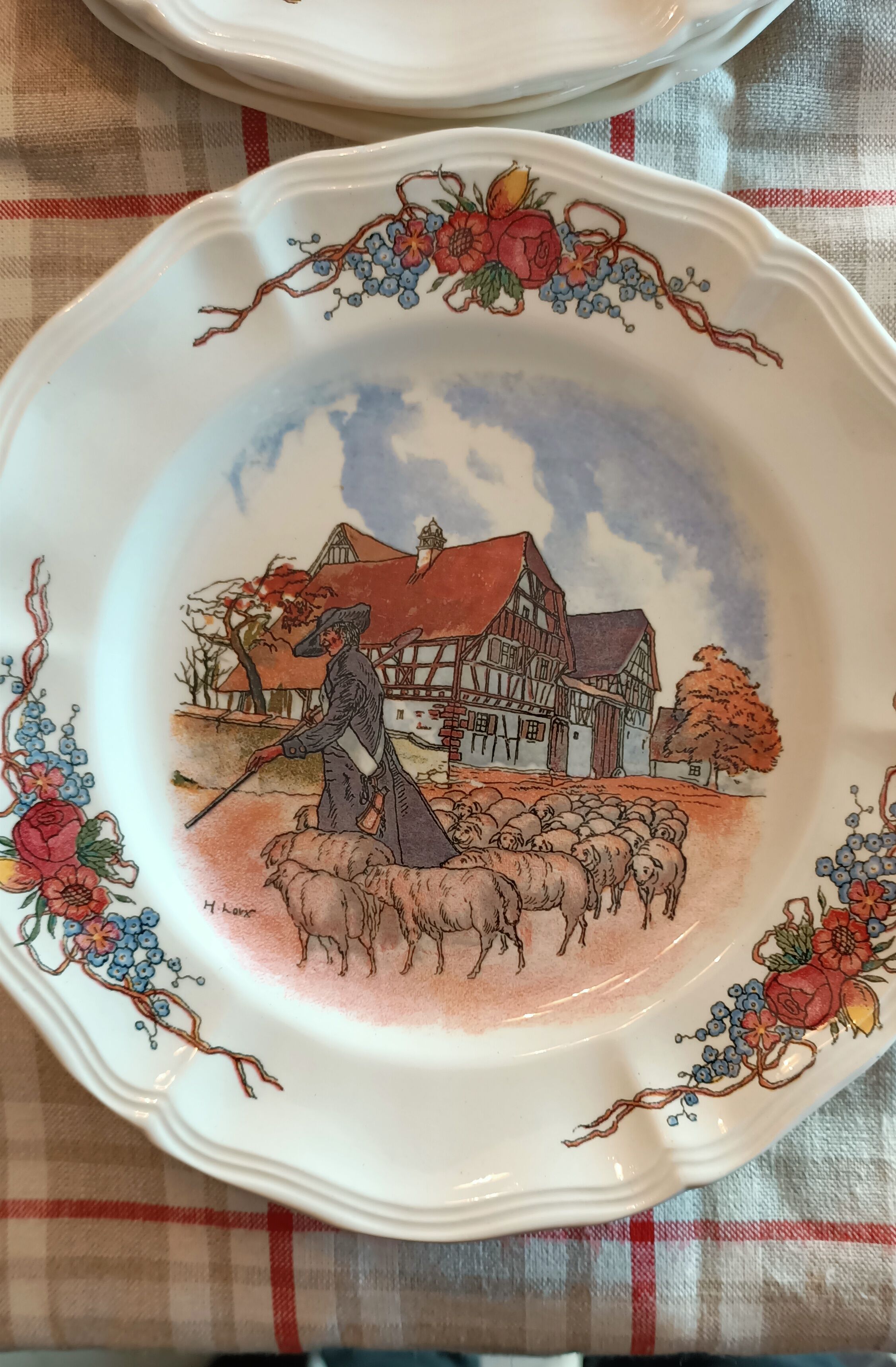 20 plates Obernai Faïencerie Sarreguemines