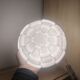 Cubical opaline rose Art Deco lamp on a stem