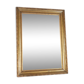 Mirror nineteenth century. frame with channels wood stucco gilded gold leaf 55x41 cm SB