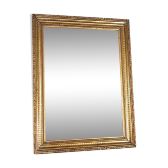 Mirror nineteenth century. frame with channels wood stucco gilded gold leaf 55x41 cm SB