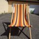 Chaise longue transat de jardin vintage