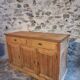 Buffet rustique français années 1920 – Buffet en pin ancien – Îlot de cuisine – Meuble de rangement 3 portes
