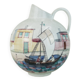 very beautiful mid century VASE by jawe hand-painted decor 'capri' 1950s