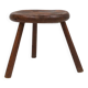 Hand-Carved Wood Tripod Stool, France, 1900s