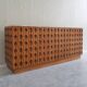 Contemporary Brutalist Carved Wood Sideboard With Travertine Top In review