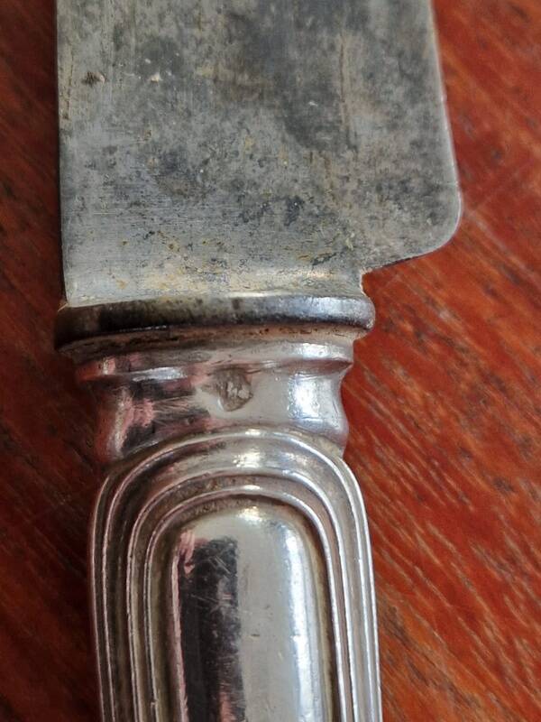 Service carving set with hollow silver handle - Spatours model