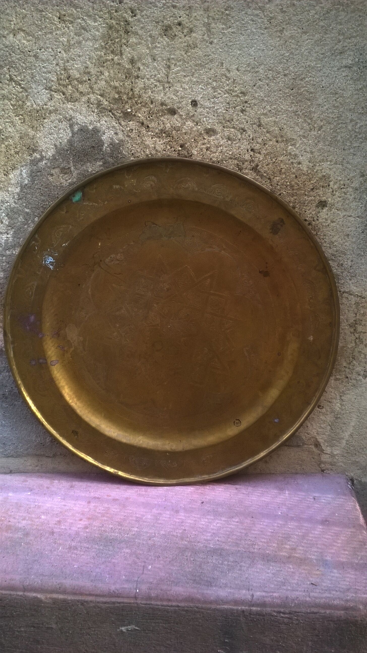 Vintage oriental platter 66 cm