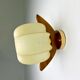 Italian "Cocoon" wall light, resin and pine wood, 1970s