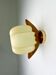 Italian "Cocoon" wall light, resin and pine wood, 1970s
