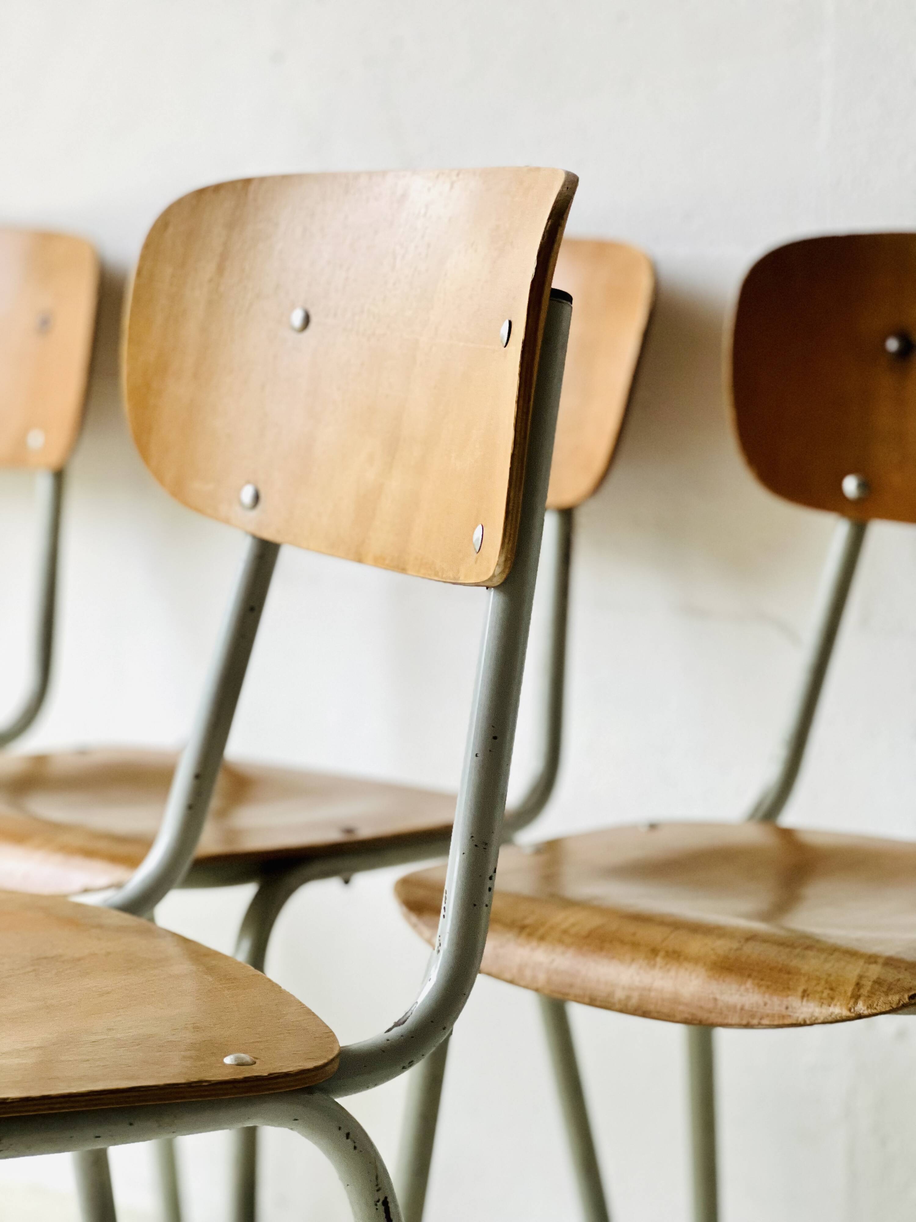 Vintage School Chairs, set of 6