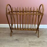 Rattan wicker magazine rack