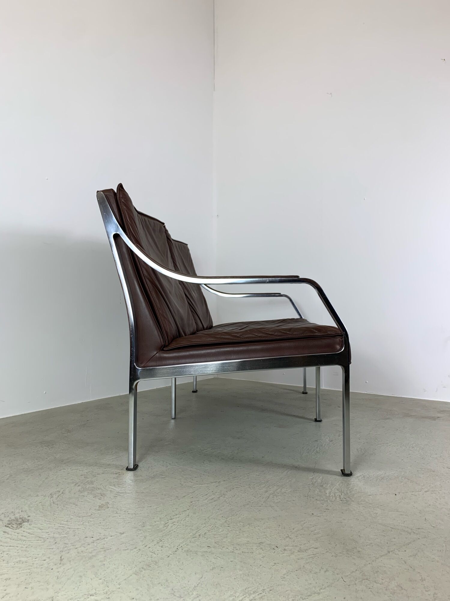 Canapé 2 places en cuir par Walter Knoll années 1970